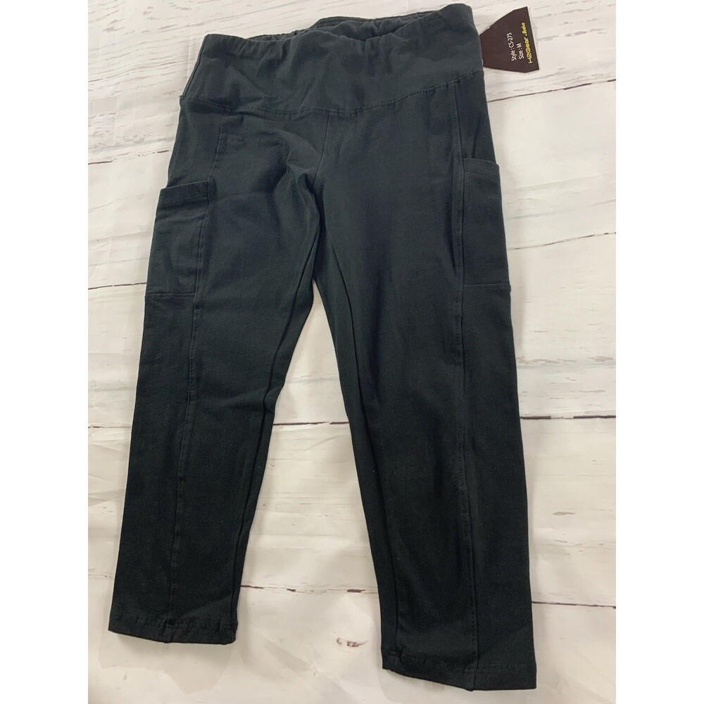 Women's black yoga leggings New Sport Pocket Medium M 6 Capri Stretch H2Gear New